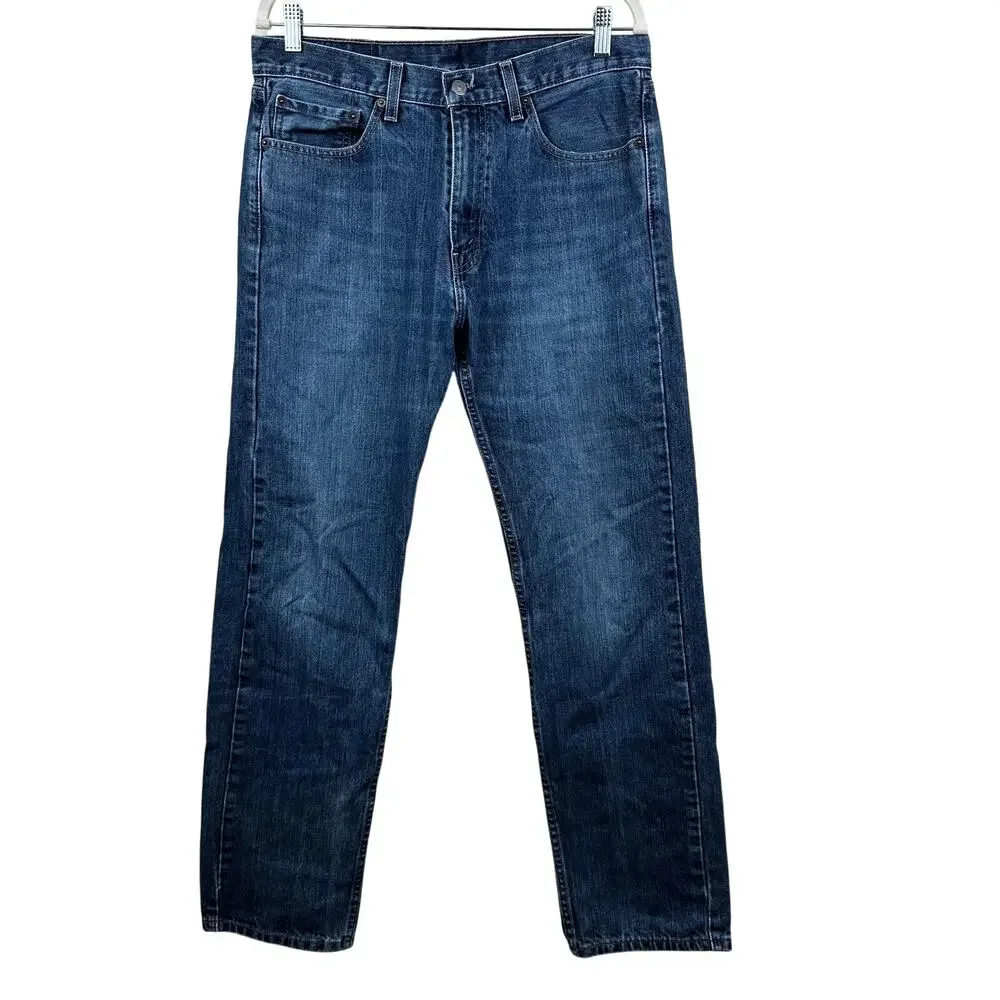 Levi's Men's 505 Straight Leg Jeans Denim Medium Wash Size 33x32